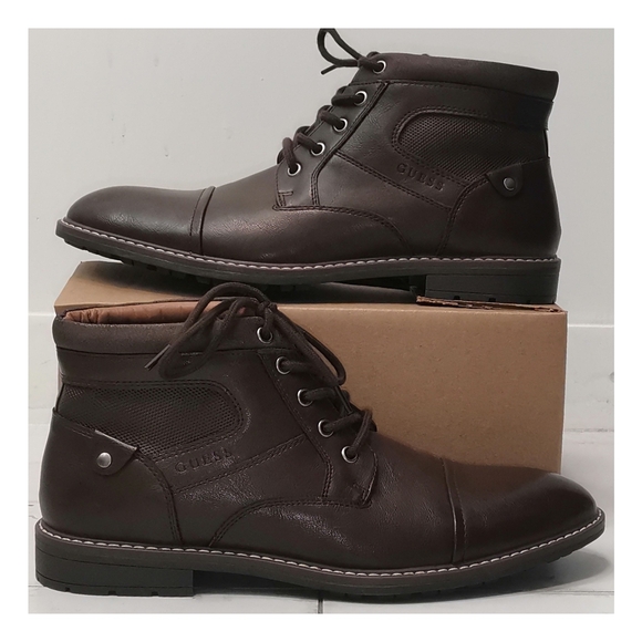 Brand New Guess Brown Leather Shoes - US Size 10.5 - Handmade Boots main image 8